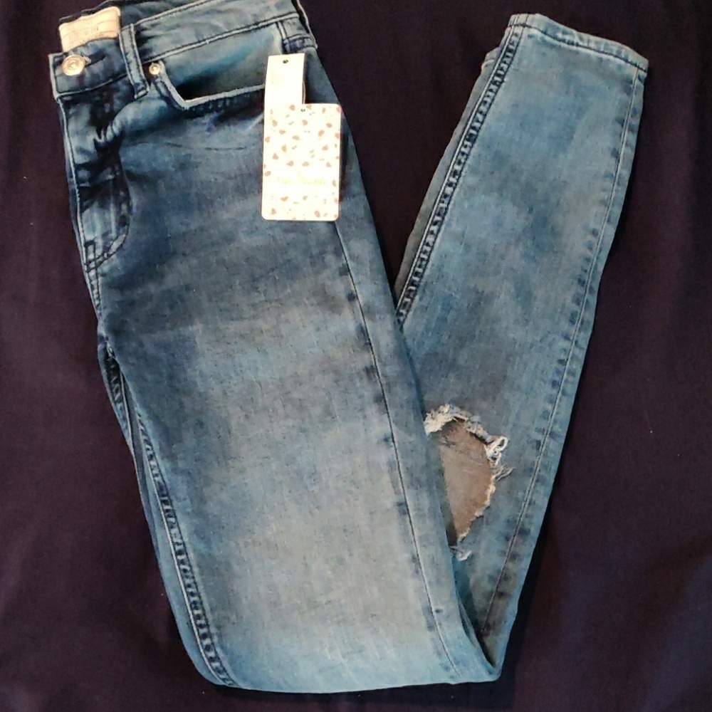 Free People Turquoise Jeans